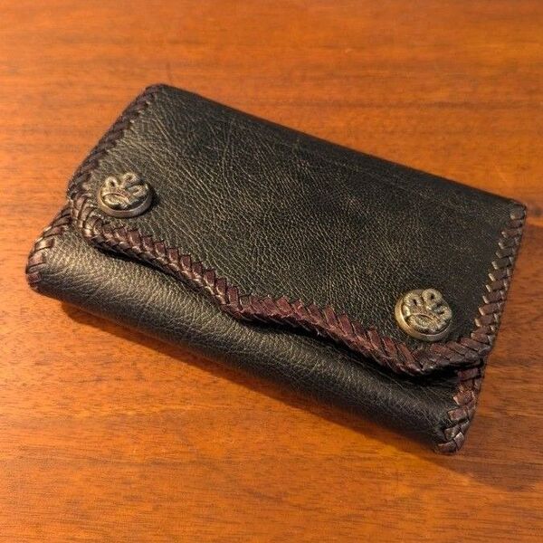 Bizarre ビザール ロングウォレット 三つ折り財布 シルバーコンチョ付