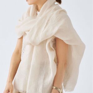 IENA NIMNIMDUAI/ニムニムデュアイ THICK LINEN リネンストール ナチュラル 新品タグ付 2025SS