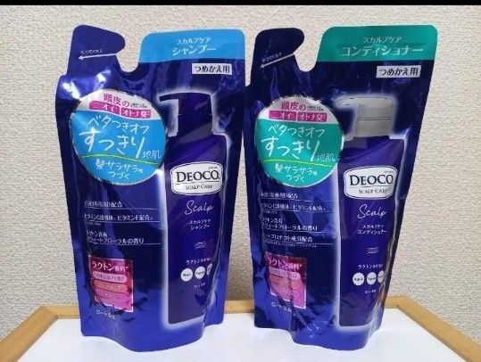 【新品/2点セット】デオコ スカルプケアシャンプー 詰替用 370ml×1個 / コンディショナー 詰替用 370g×1個