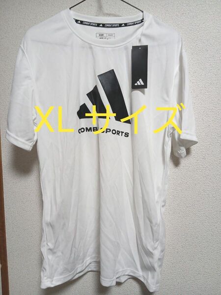 【新品/XL】アディダス Tシャツ / XLサイズ ホワイト × ブラック adidas