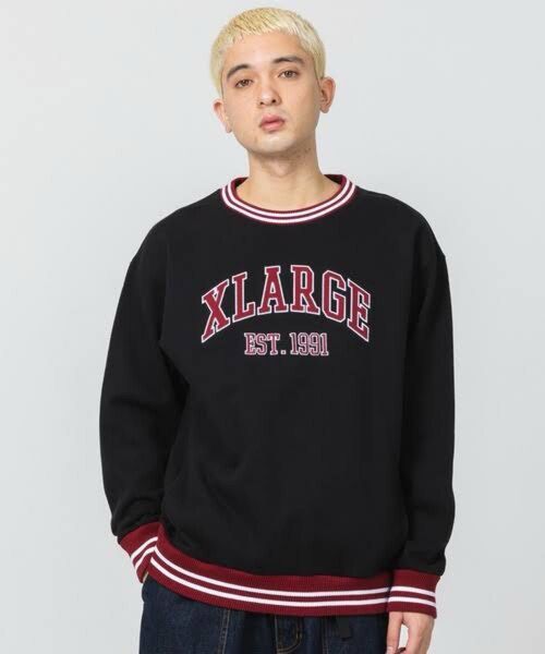 【出品7/26まで】X-LARGE エクストララージ スウェット トレーナー Lサイズ 黒 赤 ブラック レッド