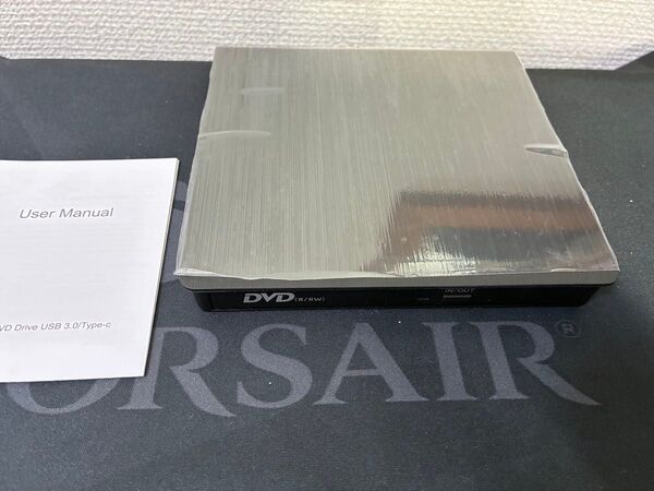 外付けDVDドライブ USB3.0 CD/DVD/ 薄型ポータブル Windows7-11 ケーブル付
