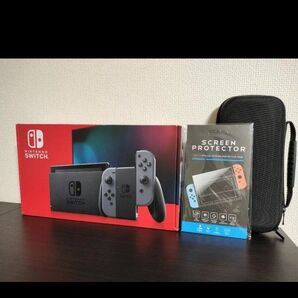 花さん専用 Nintendo Switch 本体 グレー、本体ケース、画面保護シート セット
