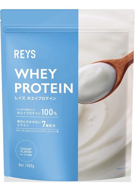 REYS レイズ ホエイ プロテイン 山澤 礼明 監修 1kg 国内製造 ビタミン7種配合 WPCプロテイン (ヨーグルト風味)