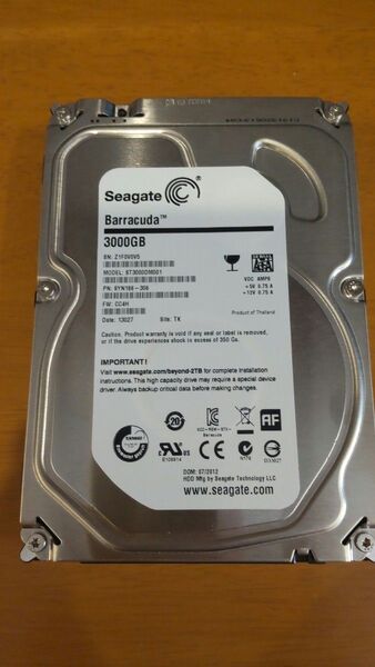 Seagate Barracuda HDD 3TB ST3000DM001