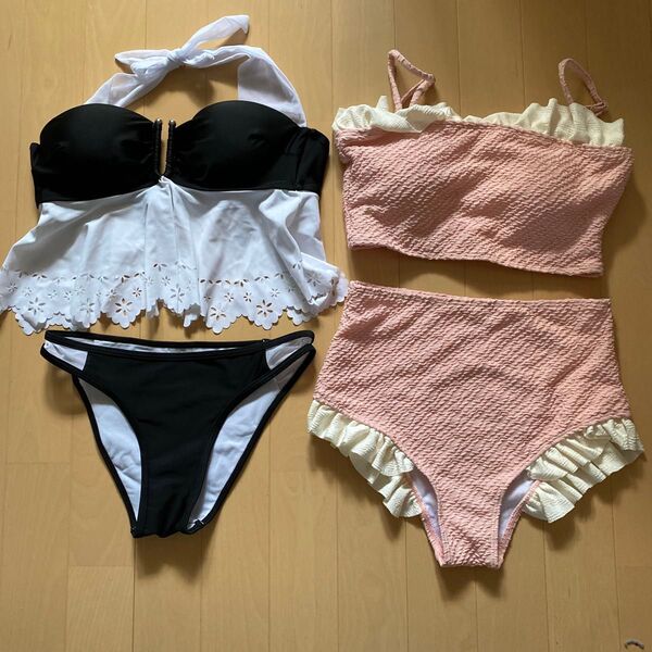 中古 水着 M ビキニ スイムウェア ハウスクリーニング済み ジム 可愛い 2着セット 夏 海 プール セパレート ビキニ