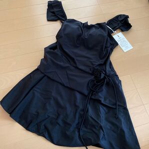 新品未使用タグ付き L 水着 ワンピース水着 ショーパン プリンセス 姫 黒