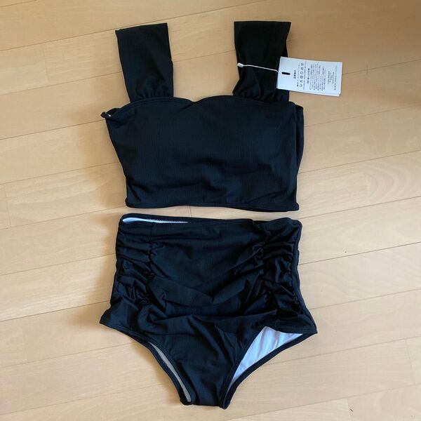 新品未使用タグ付き M 水着 ビキニ シンプル 可愛い スイムウェア 黒 ブラック