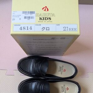 HARUTA KIDS ローファー 21EEE ブラック 未使用にちかい