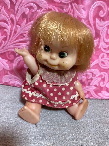 レア物 当時物 昭和レトロ 金髪ボブカットの女の子お人形