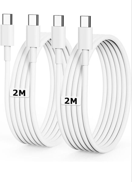 USB C ケーブル 2M 2本 PD対応 60W急速充電 type-c to type-c ケーブル