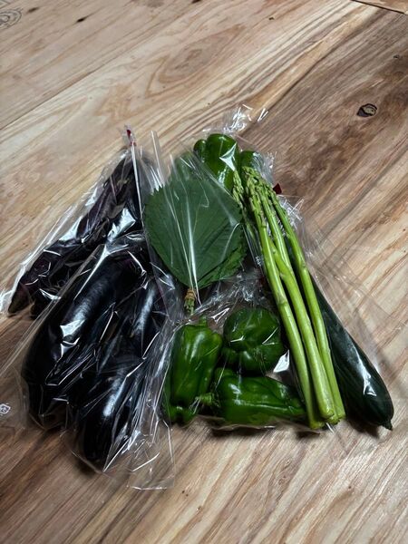 野菜詰め合わせ アスパラガス、ナス、ピーマン、きゅうり 大葉の新鮮野菜セット