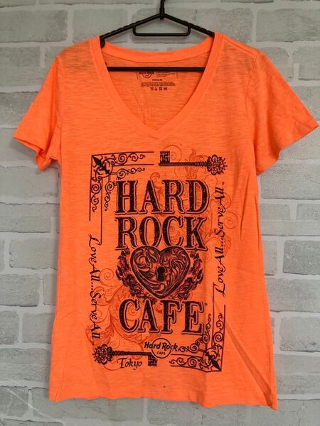 ハードロックカフェ 東京 Tシャツ オレンジ Sサイズ