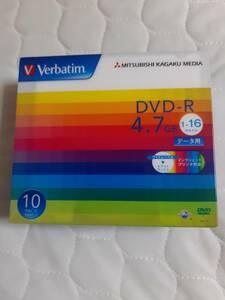 三菱化学メディア Verbatim DVD-R 4.7GB 1回記録用 1-16倍速 5mmケース 10枚パック DHR47JP10V1