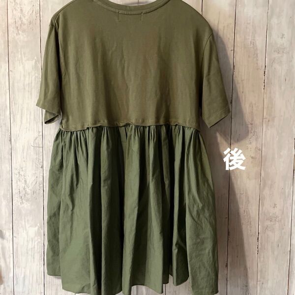 ROPE PICNIC ロペピクニック Tシャツ カーキ Mサイズ 38T ドッキング切り替え