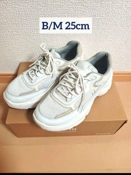 【限定値下げ】MoonStar B/M スニーカー 25cm ホワイト 厚底