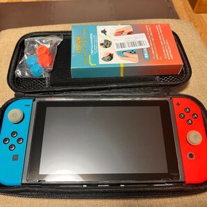 【美品】 Nintendo Switch 本体 ネオンブルー ネオンレッド ケース Joy-Con修理キット付き 初期化済み