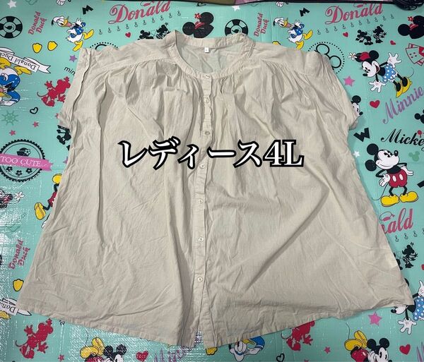 ゆったりシルエット 一分袖ブラウス レディース4L