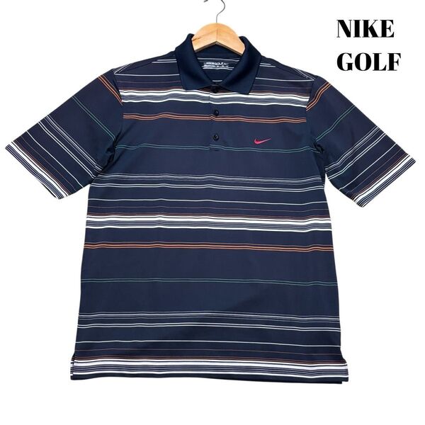 【Mサイズ】NIKEGOLF ナイキゴルフ メンズ ブラック 黒 ホワイト 白 ゴルフウェア 速乾ストレッチポロシャツ半袖
