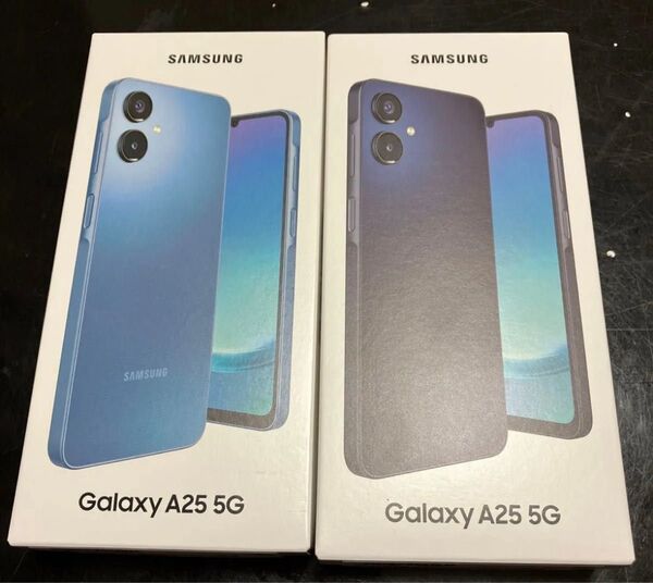 Galaxy A25 5G SCG33 ライトブルー,ブラック au/UQ版 SIMフリー 未使用品 SAMSUNG 計2台