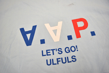 S-9803★送料無料★A.A.P. LET'S GO! ULFULS ウルフルズ★ライトブルー水色 ビッグプリント 半袖Ｔシャツ ＸＬ_画像8