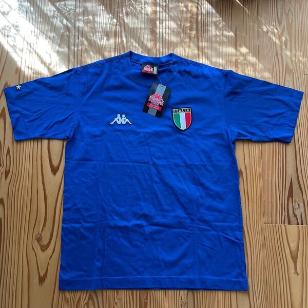 KAPPA カッパ製 サッカーイタリア代表 90sヴィンテージ レプリカTシャツ コットン100% タグ付