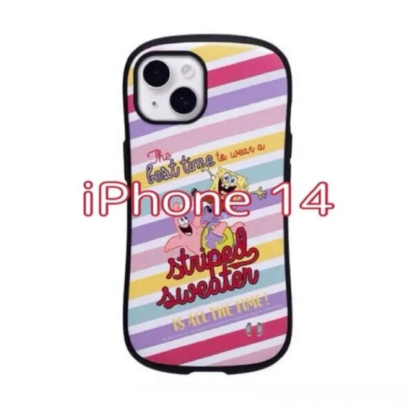 iFace First Class スポンジ・ボブ iPhone 14 ケース (スポンジ・ボブ/ストライプ)