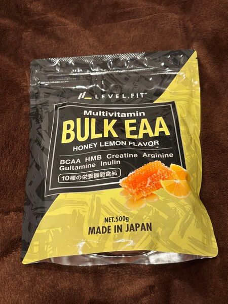 LEVEL.FIT BULK EAA 人工甘味料不使用 無添加 はちみつレモン風味 500g