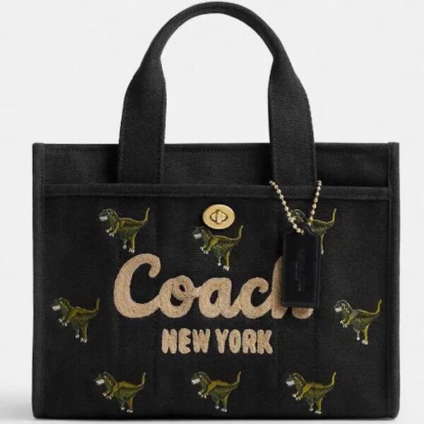 COACH コーチ カーゴ トート バッグ 26・レキシー プリント ブラック
