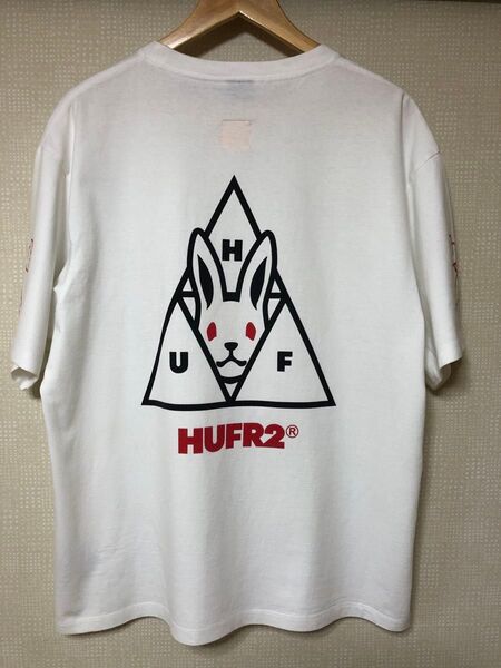 【美品】HUFR2 ハフエフアールツーコラボTシャツ L メンズ レディース 希少 半袖Tシャツ 古着 ヴィンテージ かわいい