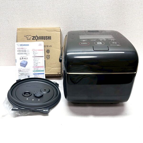 動作保証付 新品内蓋付き 象印マホービン 炊飯器 1升 炎舞炊き 濃墨 NW-LB18-BZ