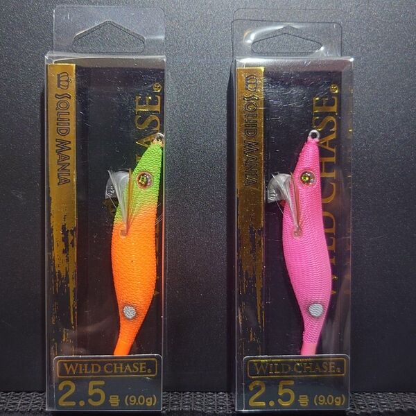 ③-8 スクイッドマニア ワイルドチェイス 2.5号 (ミニキャロット・RG強チェリー) 2個セット