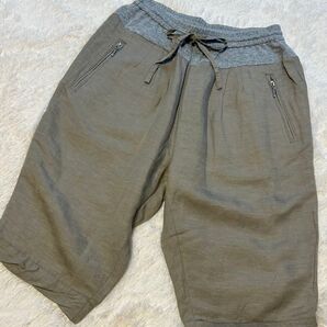 ミューニック ハーフパンツ ウエスト切り替え ジッパー付きポケット