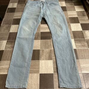 エーゼバイジュンハシモト メンズデニムパンツ Mサイズ 薄青 ローライズ スリムタイプ