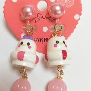 アヒルのイヤリング デコパーツ