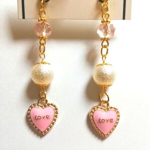 ハートのピアス イヤリング等に交換可能です