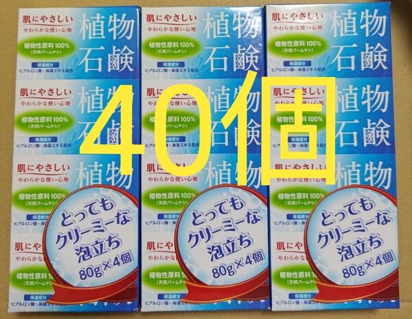 植物石鹸 日本薬剤 固形石鹸 せっけん 4個入り 10セット 合計40個