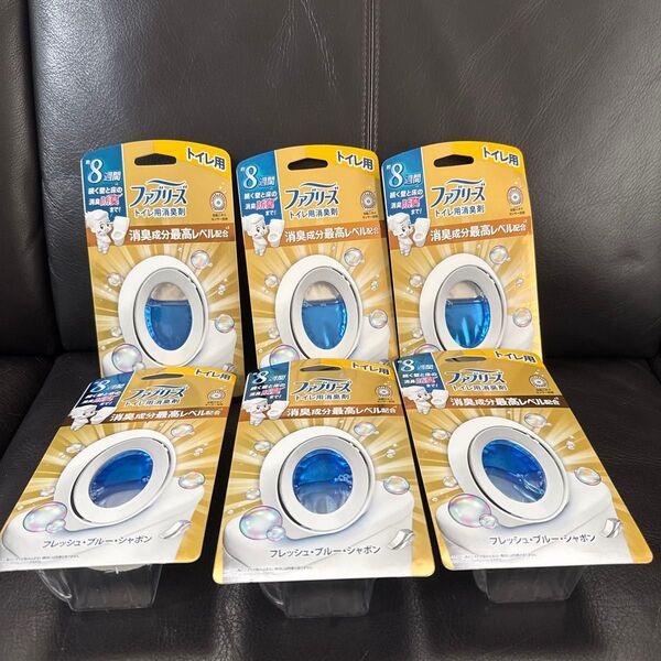 P&G ファブリーズ W消臭 トイレ用 消臭剤 消臭成分最高レベル フレッシュ・ブルー・シャボン 6.3ml 6個
