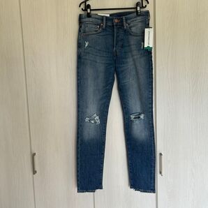 H&M スキニーデニム 新品未使用タグ付き ブルー系 ダメージ加工 MEN 31/30 CN17078A