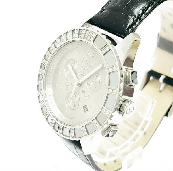 Christian Dior CD114313 CHRISTAL クリスタルメンズ腕時計 クロノグラフ SSクオーツ