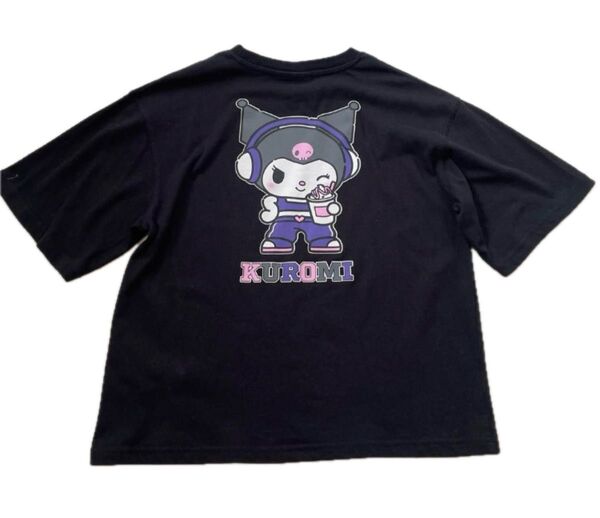 サンリオ sanrio クロミちゃん 半袖 Tシャツ 150㎝ ブラック 黒 紫 キッズ 子供用 レディース ファッション 可愛い