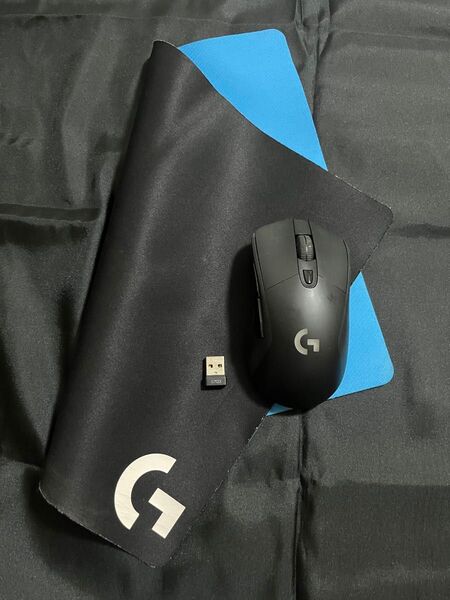 Logicool G ロジクール ワイヤレス式 ゲーミングマウス G703 ブラック マウスパッド