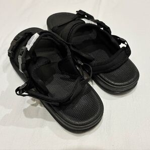 27.5㎝ スポーツサンダル メンズ ブラック アウトドア サンダル 黒 マジックテープ バックル 夏 旅行 海 新品 未使用