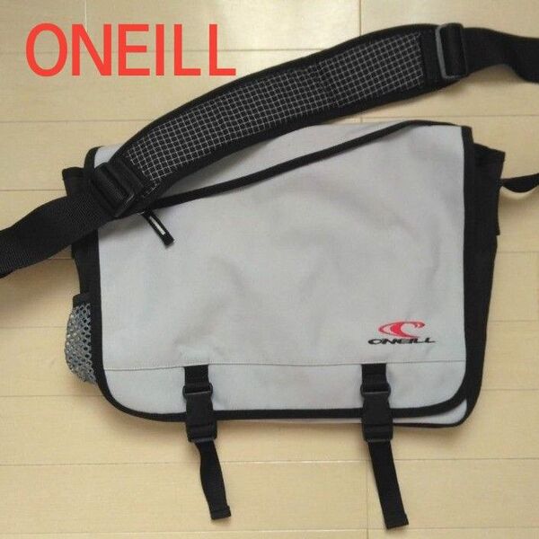 OLD オールド ONEILL o'neill オニール メッセンジャーバッグ 灰色 鼠色 グレー y2k 90s テック系