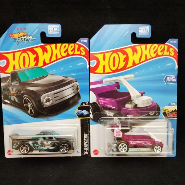 ホットウィール USカード ドラフトネーター ドラッギングワゴン DRAFTNATOR DRAGGIN' WAGON 2台SET