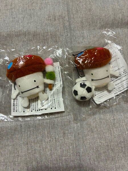 ドコモダケ 非売品 2点セット ストラップ キャラクター ぬいぐるみ 携帯 docomo