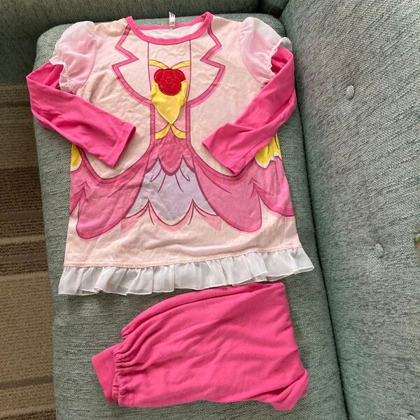 光るパジャマ ヒーリングっどプリキュア キュアグレース 120 上下セット 長袖パジャマ