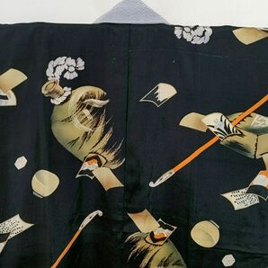 図変わり アンティーク長襦袢 徳利 サイコロ 花札 女性用 レトロ 大正ロマン リメイク コレクション