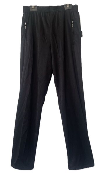 ブラックカジュアルパンツ ストレッチ素材 新品タグ付きLLサイズ黒パンツ