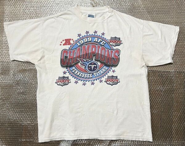 NFL AFC チャンピオンズ テネシー・タイタンズ Tシャツ 優勝記念Tシャツ NEL アメリカンフットボール サイズXL